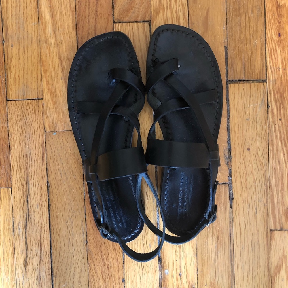 Handmade genuine leather sandals from Italy